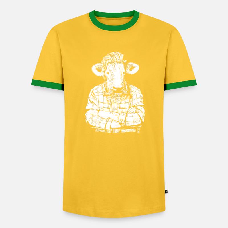 Mister Beef (white version) - Men's Ringer Shirt - undefined
