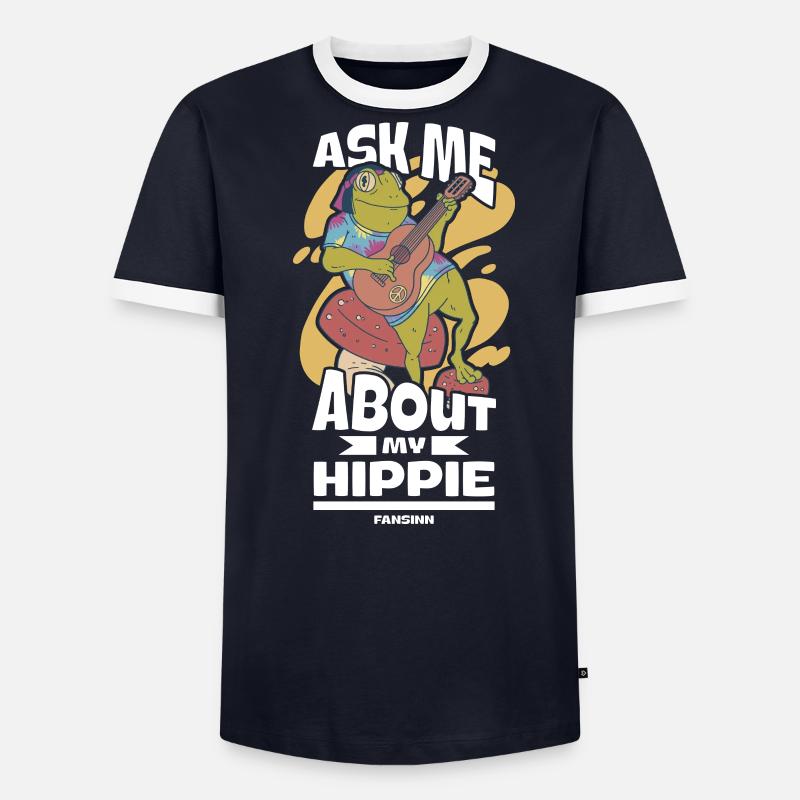 Hippe Frosch Geschenk Geschenkidee - Männer Kontrast-T-Shirt - undefined
