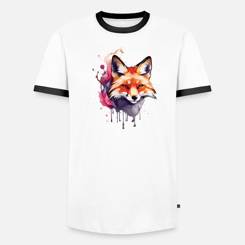 Renard mignon T-shirt contrasté Homme