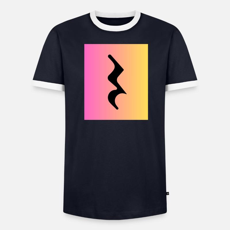 Quart de chambre Signe musical en couleur T-shirt contrasté Homme