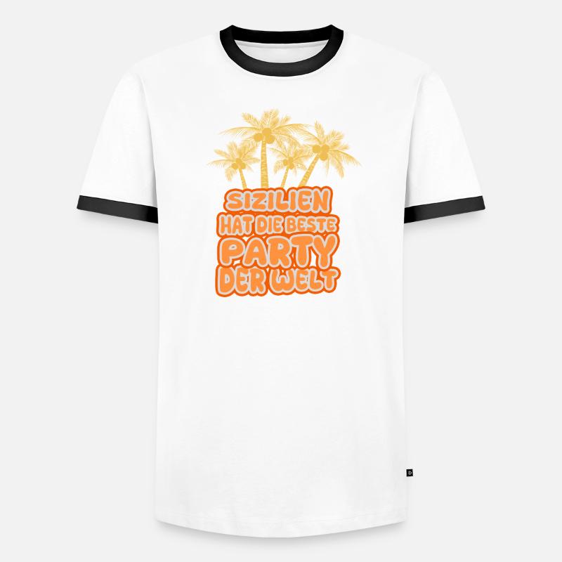 La Sicile comme vacances T-shirt contrasté Homme