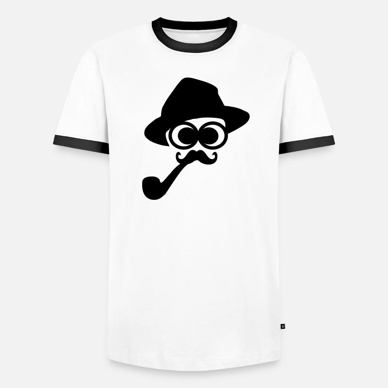 smoking man Men's Ringer Shirt