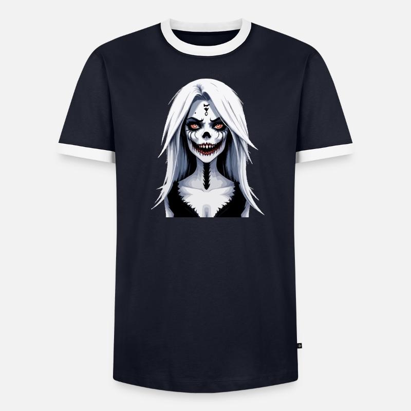Skeleton Face Banshee Halloween - Men's Ringer Shirt - undefined
