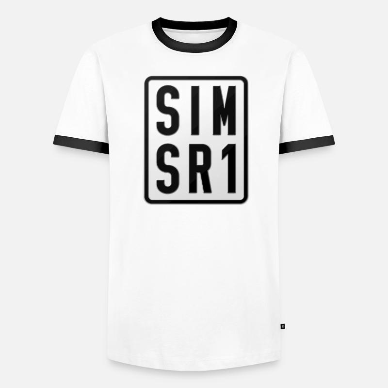 Plaque d’immatriculation du cyclomoteur Simson SR1 T-shirt contrasté Homme