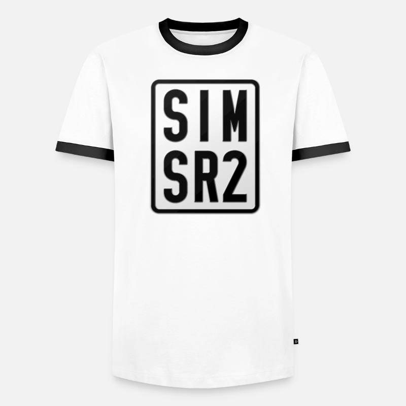 Plaque d’immatriculation du cyclomoteur Simson SR2 T-shirt contrasté Homme