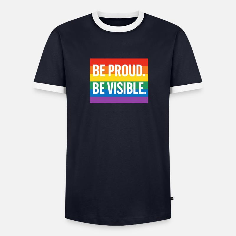 Rainbow Pride Statement Design Men's Ringer Shirt