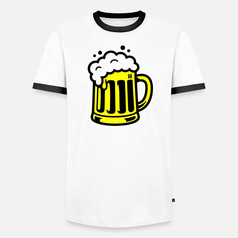 Icône de chope de bière T-shirt contrasté Homme