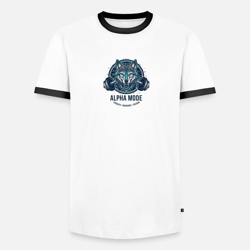 ALPHA_MODE_WOLF Men's Ringer Shirt