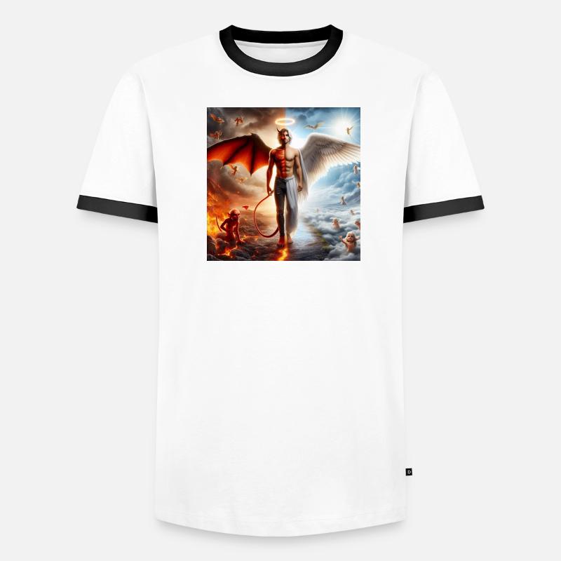 Celestial and Infernal Duality Men's Ringer Shirt