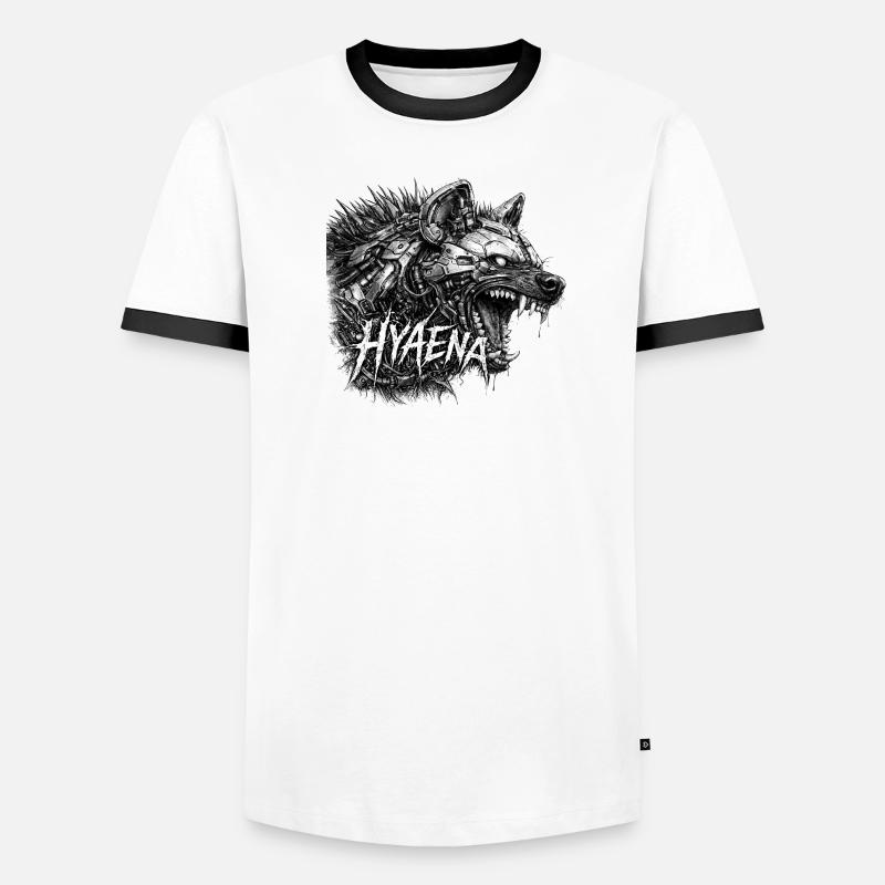 Cyber- Hyäne Armor Männer Kontrast-T-Shirt