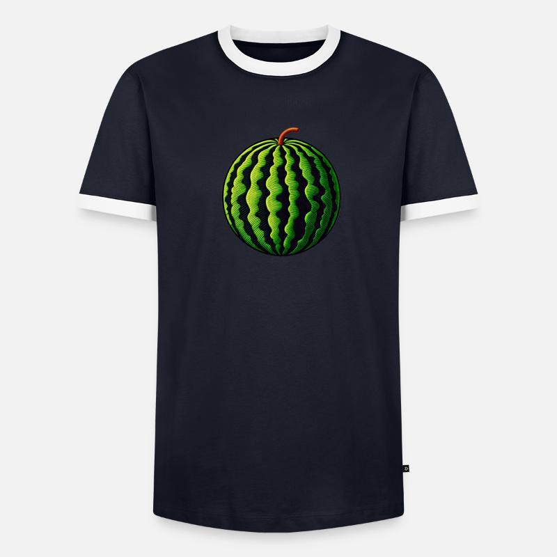Pastèque brodée T-shirt contrasté Homme
