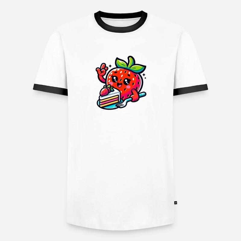 Strawberry Eats Cake Men's Ringer Shirt
