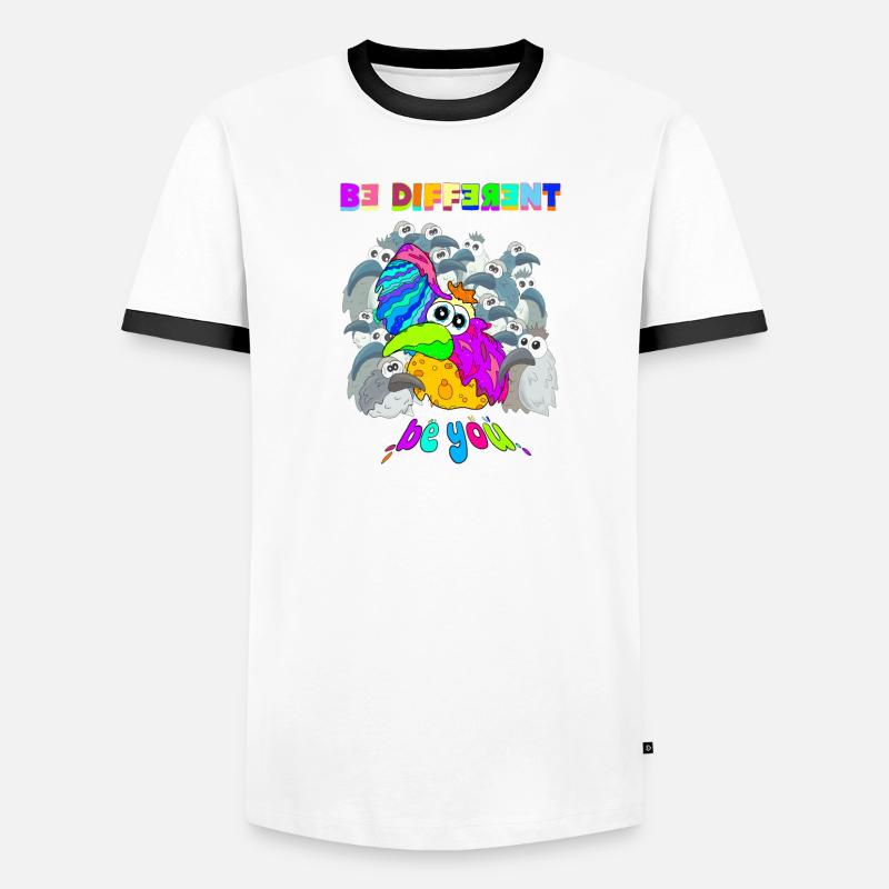 be different Männer Kontrast-T-Shirt
