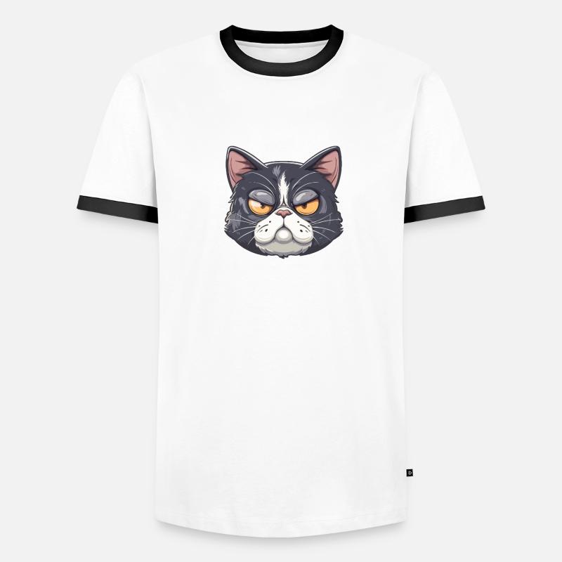 C’est mon chat au visage heureux T-shirt contrasté Homme