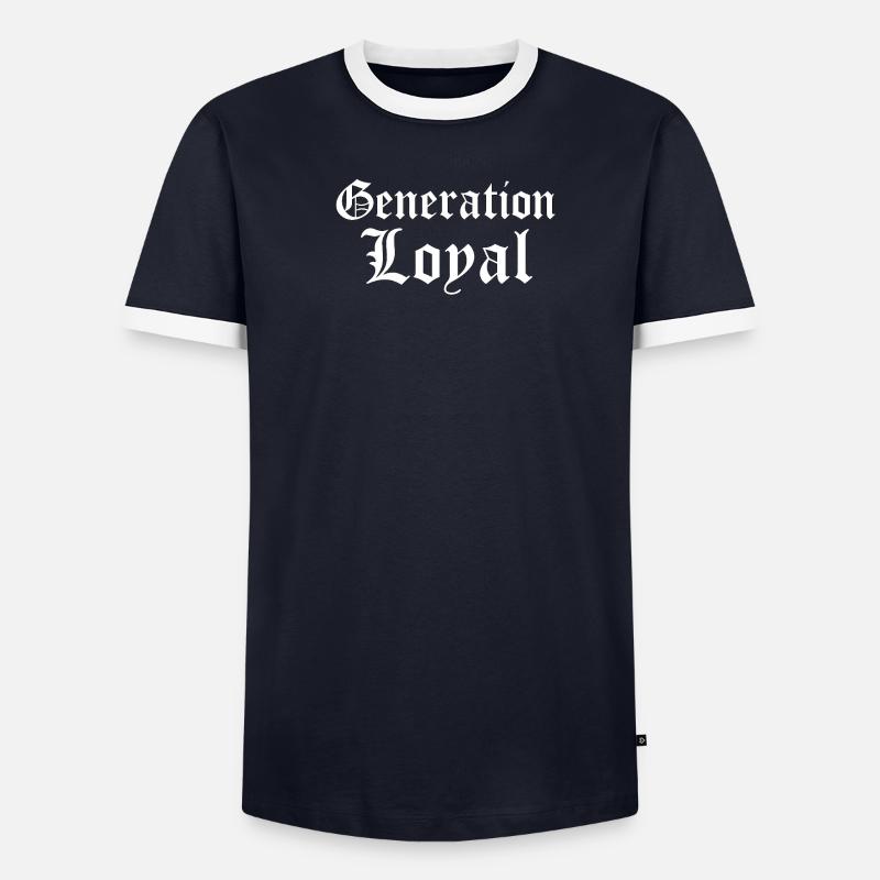 Generation Loyal Gothic Typography Design Männer Kontrast-T-Shirt
