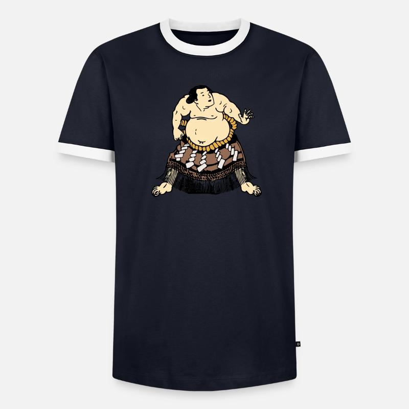 Les lutteurs de sumo T-shirt contrasté Homme