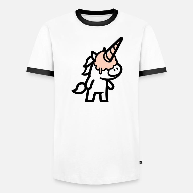 Eishorn Männer Kontrast-T-Shirt