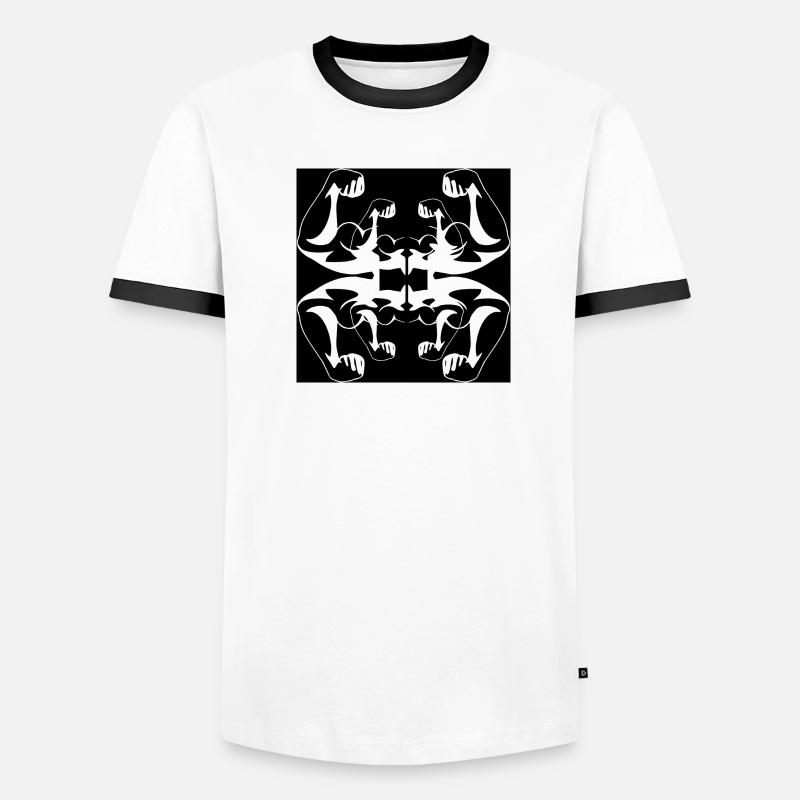 B-White Powerful T-shirt contrasté Homme