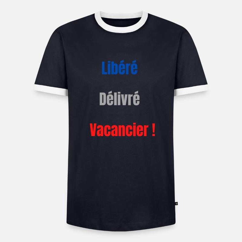 Libéré délivré vacancier T-shirt contrasté Homme