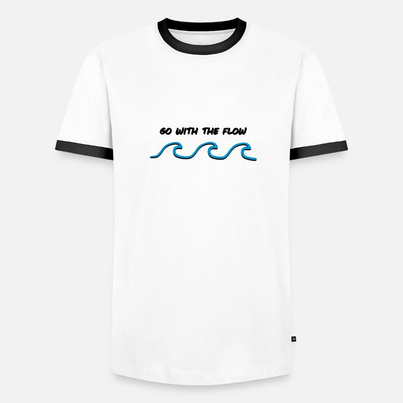 go with the flow Men's Ringer Shirt