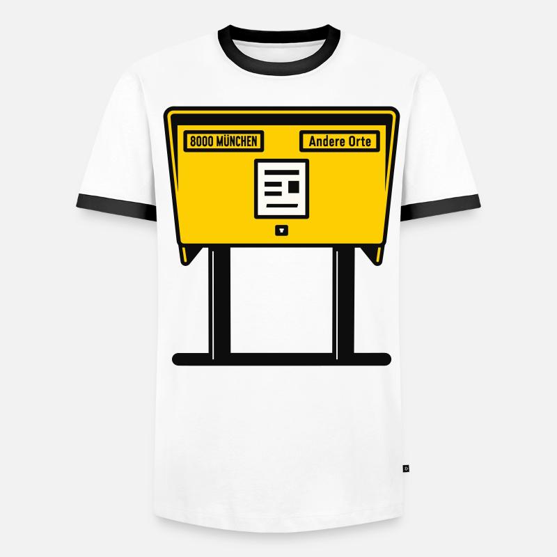 Munich Yellow Mailbox Men's Ringer Shirt