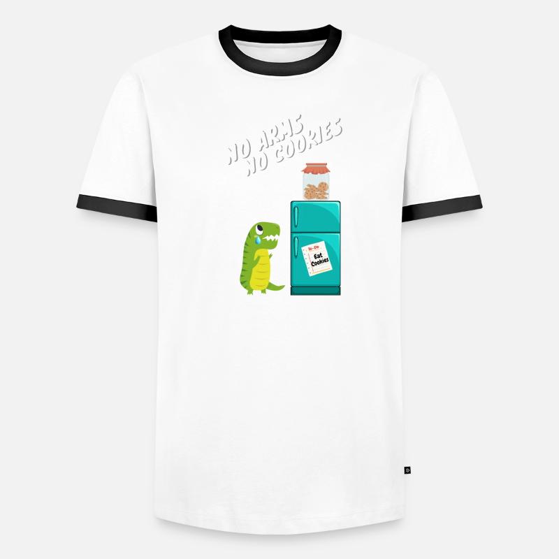 Pas de bras, pas de biscuits, drôle de dinosaure T-shirt contrasté Homme