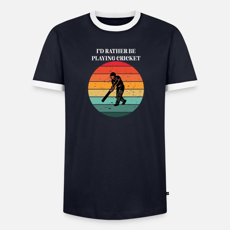 Cricket in der Retro Sun Männer Kontrast-T-Shirt