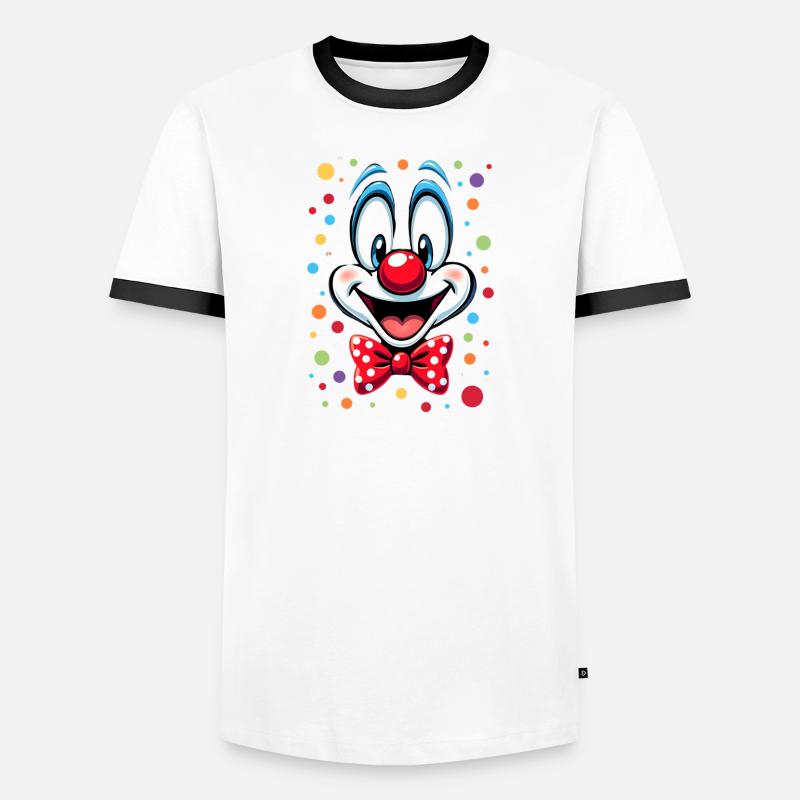 Déguisement de clown de carnaval Carnaval Carnaval T-shirt contrasté Homme