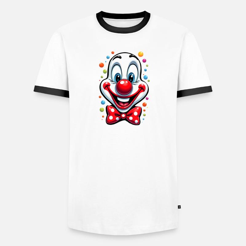 Déguisement de clown de carnaval Carnaval Carnaval T-shirt contrasté Homme