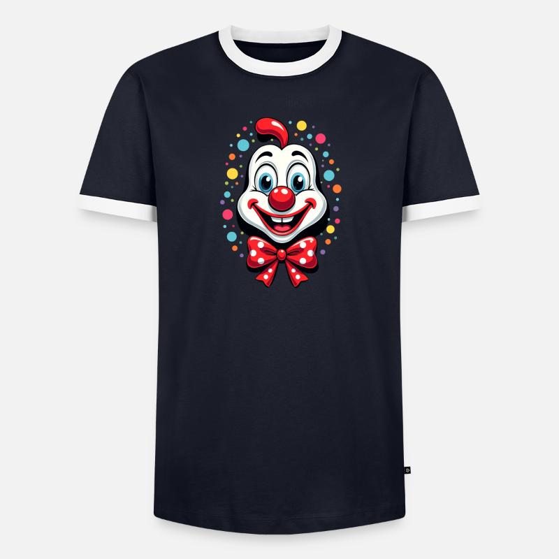 Déguisement de clown de carnaval Carnaval Carnaval T-shirt contrasté Homme