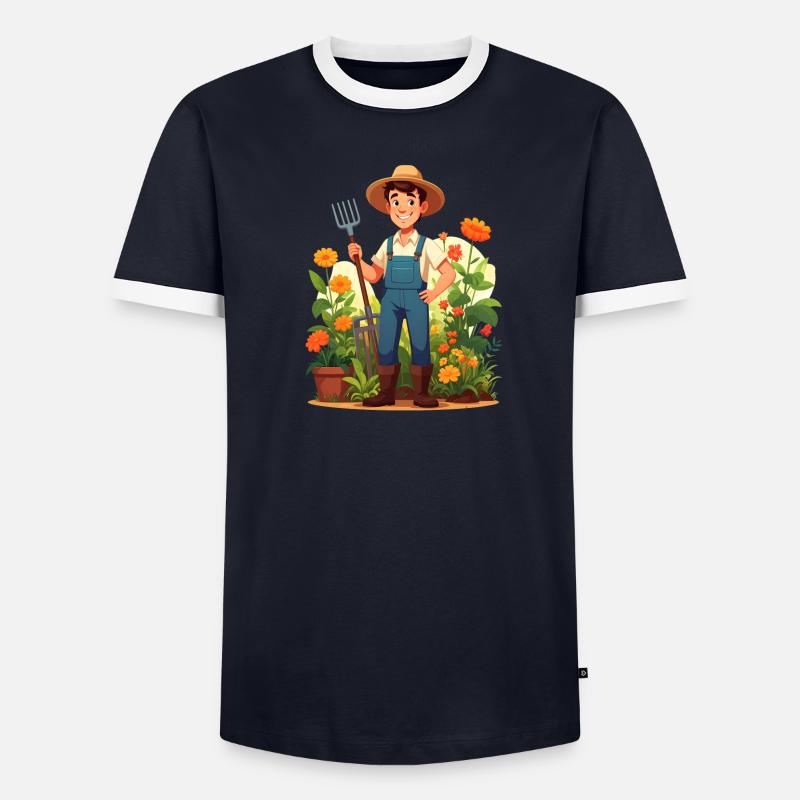 Gärtner Männer Kontrast-T-Shirt