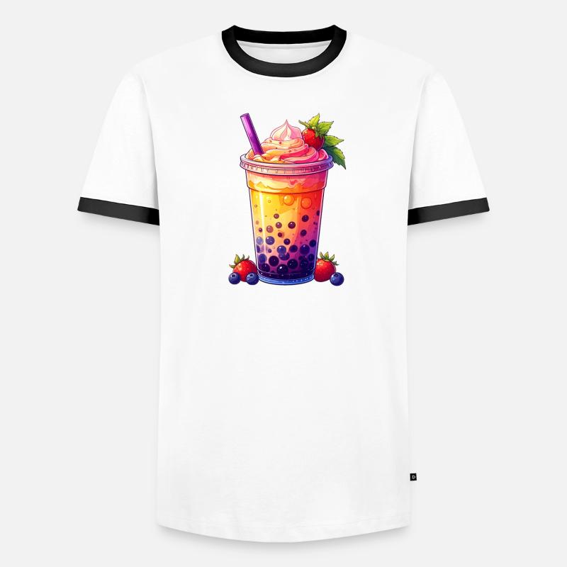 Bubble Tea Männer Kontrast-T-Shirt