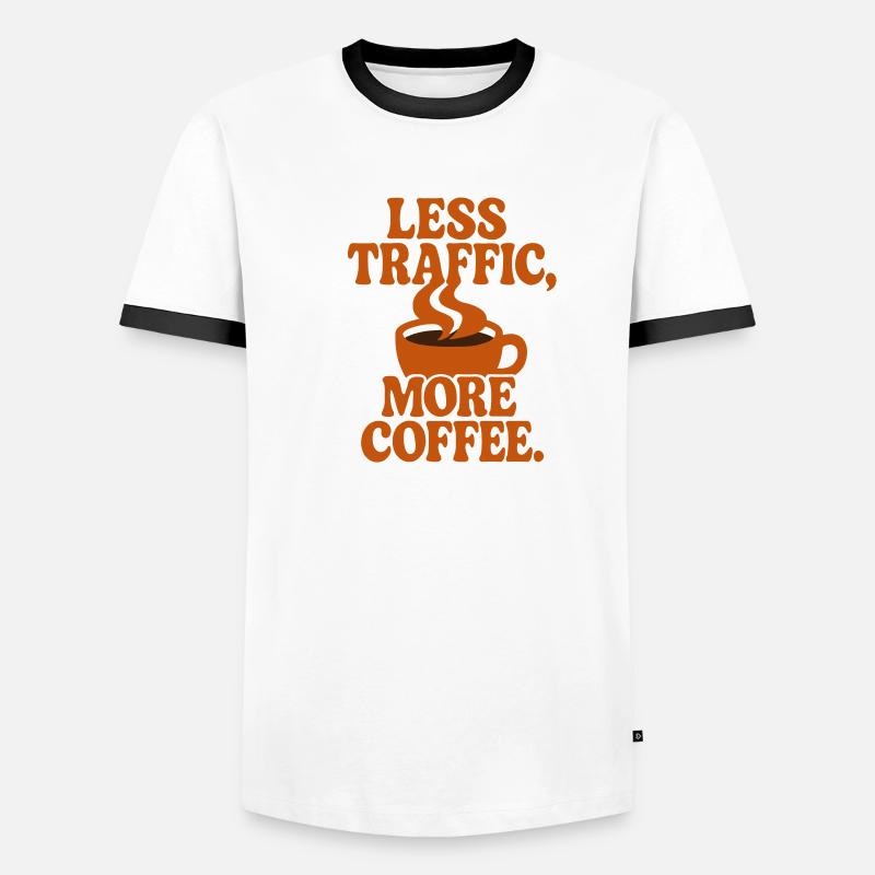 Productivité Caféinée : Zéro Perte de Temps T-shirt contrasté Homme