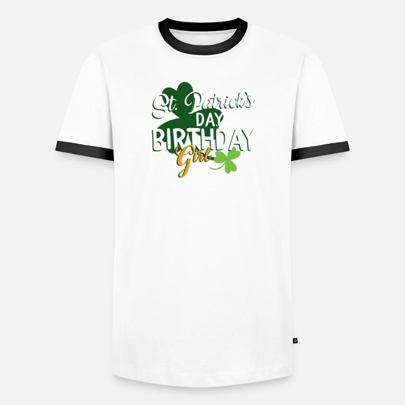 Fille d'anniversaire de la Saint-Patrick 17 mars T-shirt contrasté Homme