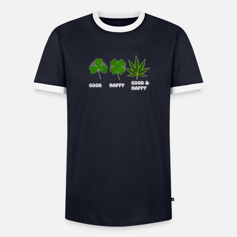 CLOVER HEMP LEAF Men's Ringer Shirt