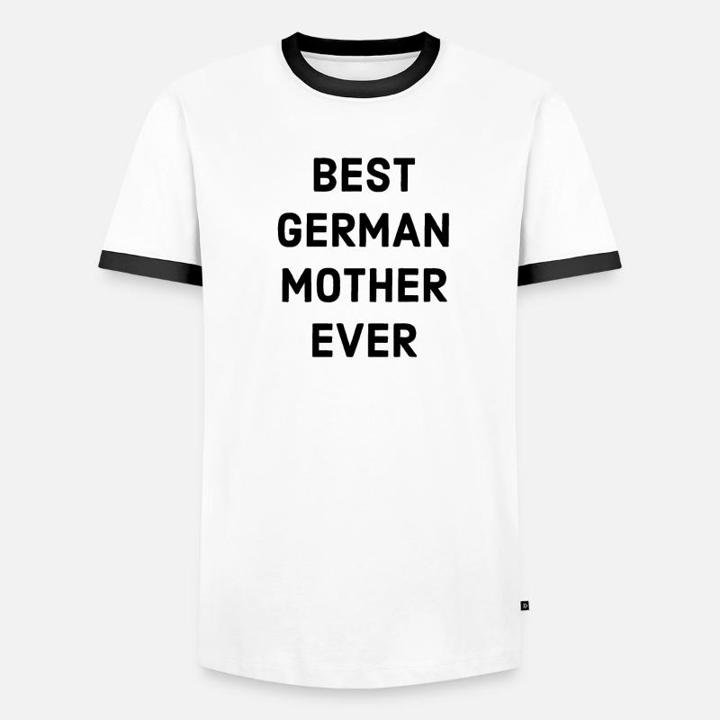 Mutter Spruch Deutsch Männer Kontrast-T-Shirt