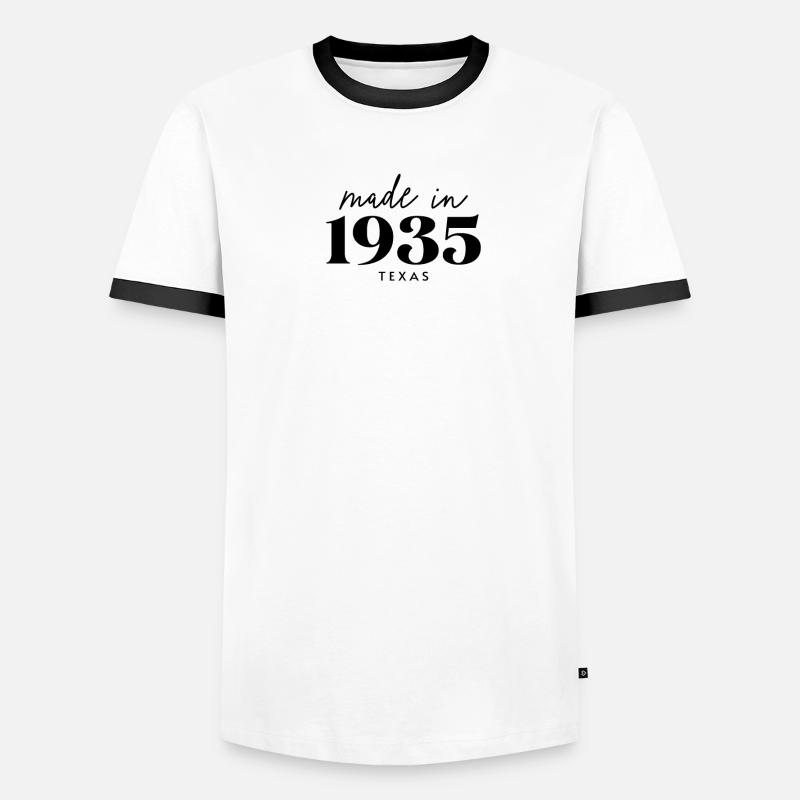 Fait en 1935 dans Birthday au Texas T-shirt contrasté Homme