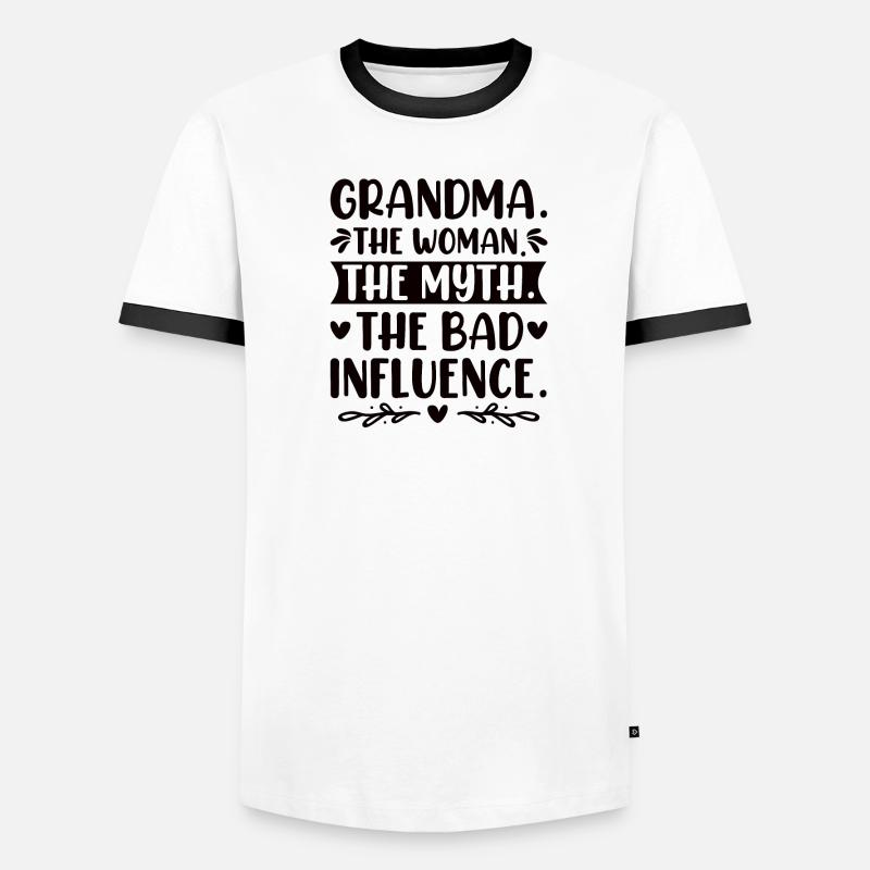 Oma Schlechter Einfluss Omi Großmutter Legende Männer Kontrast-T-Shirt