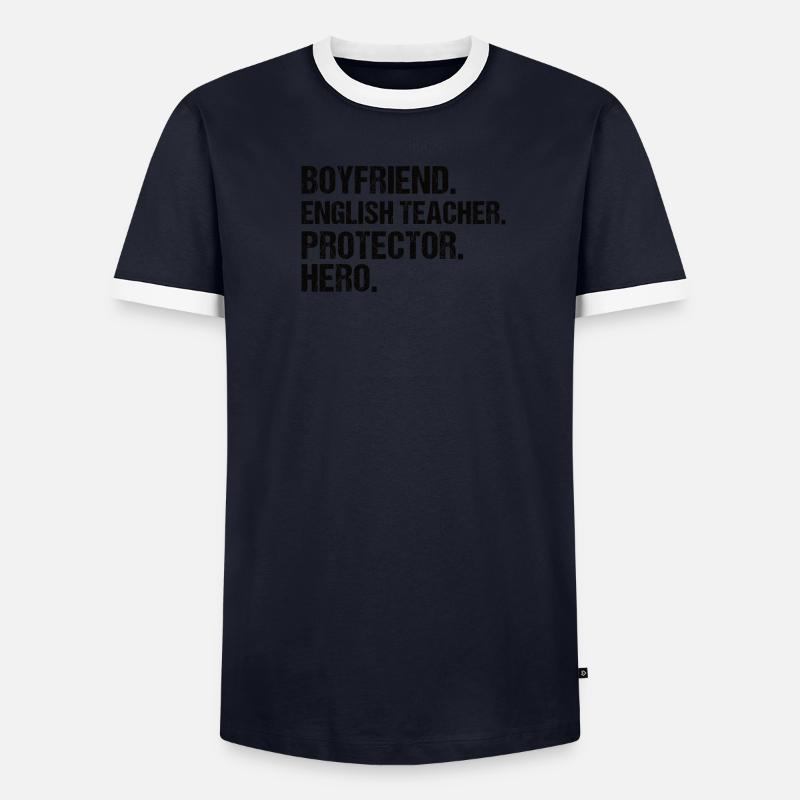 Professeur d’anglais Anglais Professeur de langue T-shirt contrasté Homme