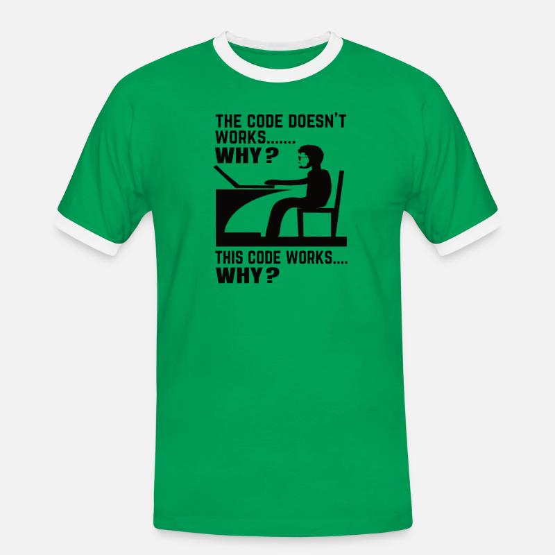 Softwareentwickler Programmierer Geschenk - Männer Kontrast-T-Shirt - Kelly Green/Weiß