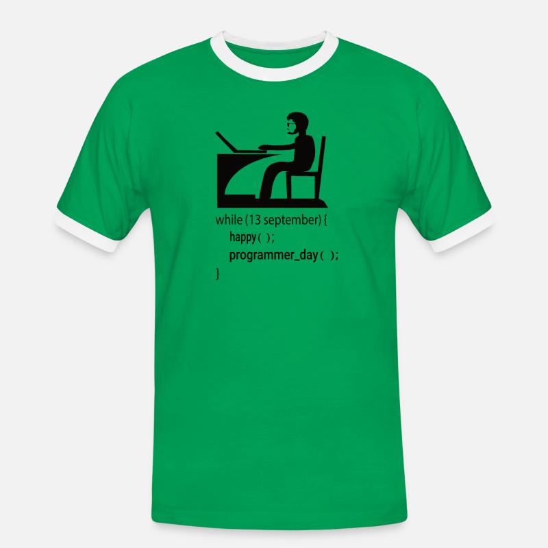 Softwareentwickler Programmierer Geschenk - Männer Kontrast-T-Shirt - Kelly Green/Weiß