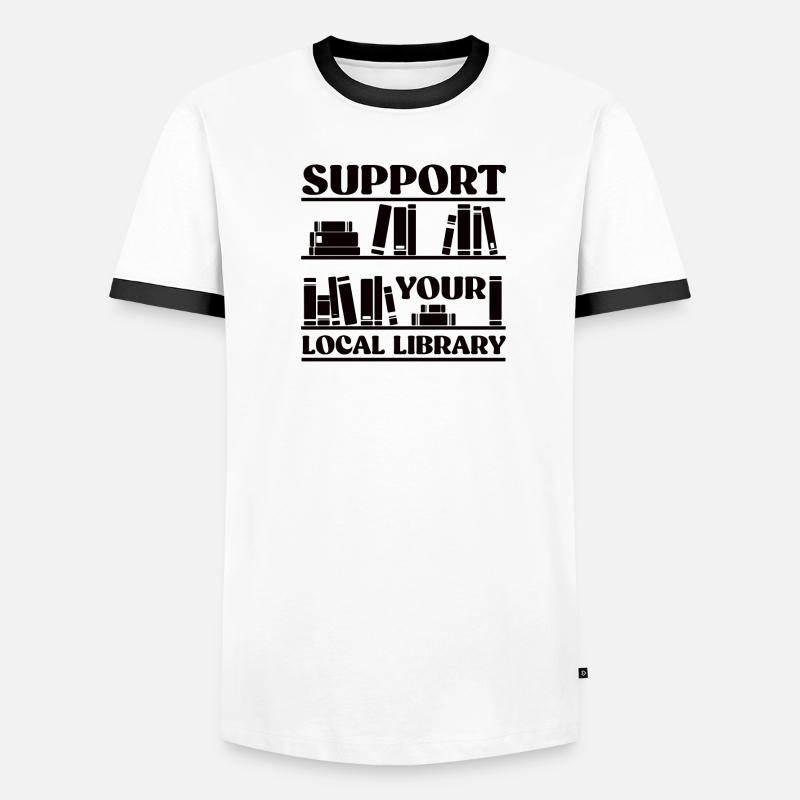 Library Librarian Read Men's Ringer Shirt
