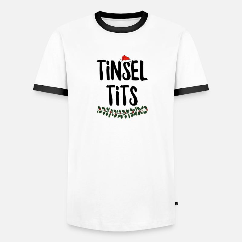 Mésanges de guirlande T-shirt contrasté Homme