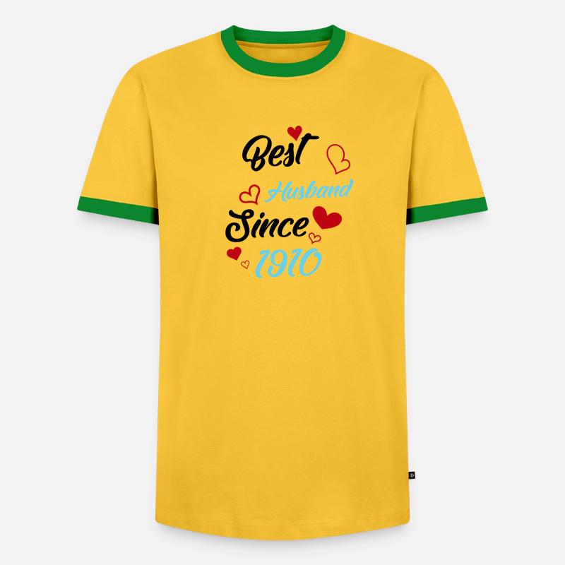 Bester Ehemann seit 1910 Hochzeit - Männer Kontrast-T-Shirt - undefined