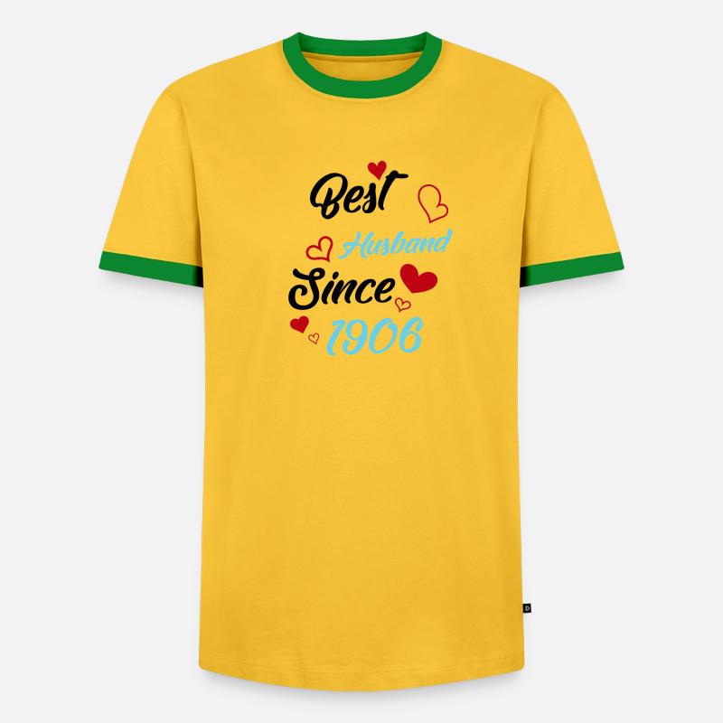 Bester Ehemann seit 1906 Hochzeit - Männer Kontrast-T-Shirt - undefined