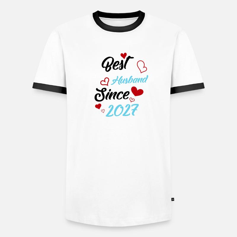 Bester Ehemann seit 2027 Hochzeit Männer Kontrast-T-Shirt