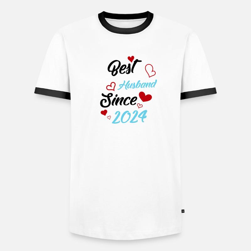 Bester Ehemann seit 2024 Hochzeit Männer Kontrast-T-Shirt