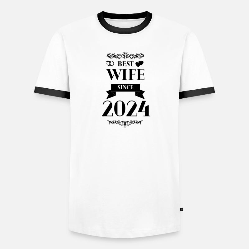 Beste Ehefrau seit 2024 Hochzeitstag Männer Kontrast-T-Shirt