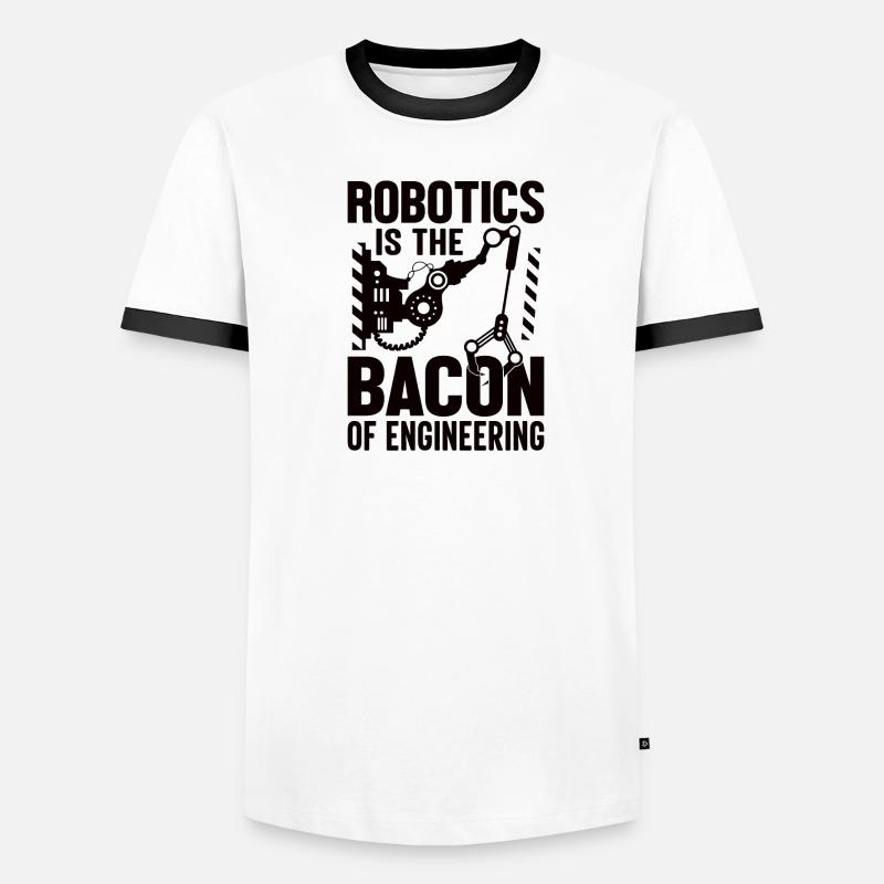 Robot Programmer Automation Technician Men's Ringer Shirt