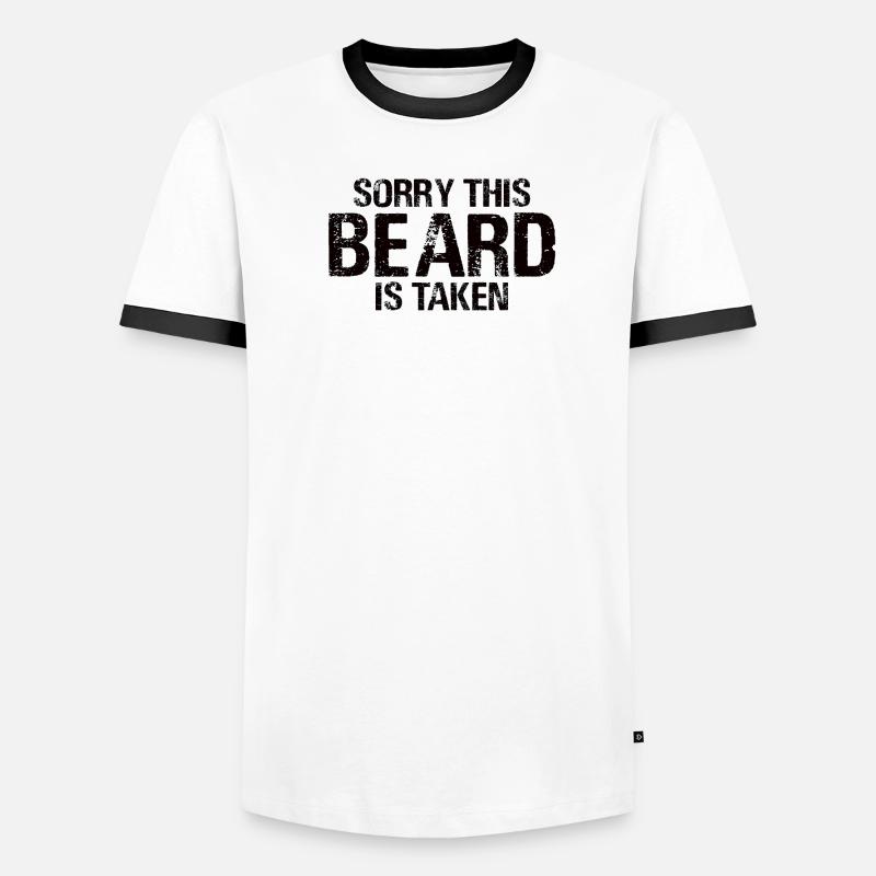 Barbe complète Barbe Barbe Cheveux Relation Ami T-shirt contrasté Homme